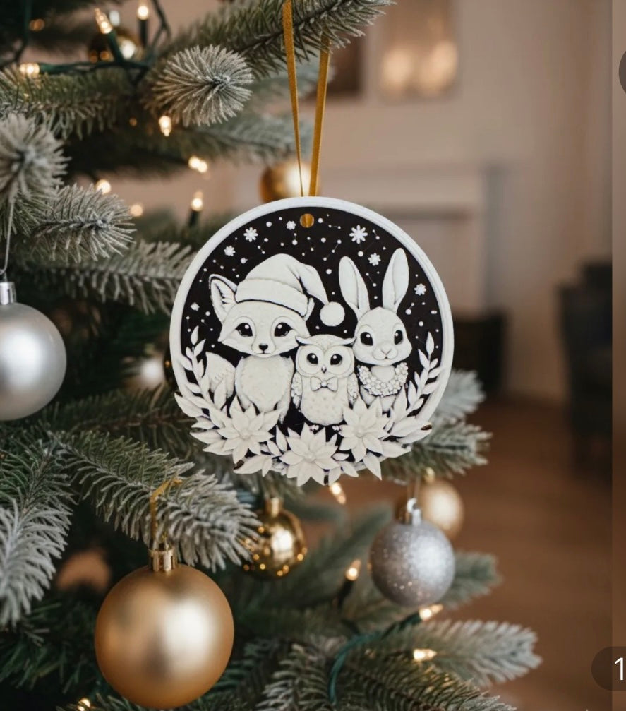 X-mas decoration- woodland animals