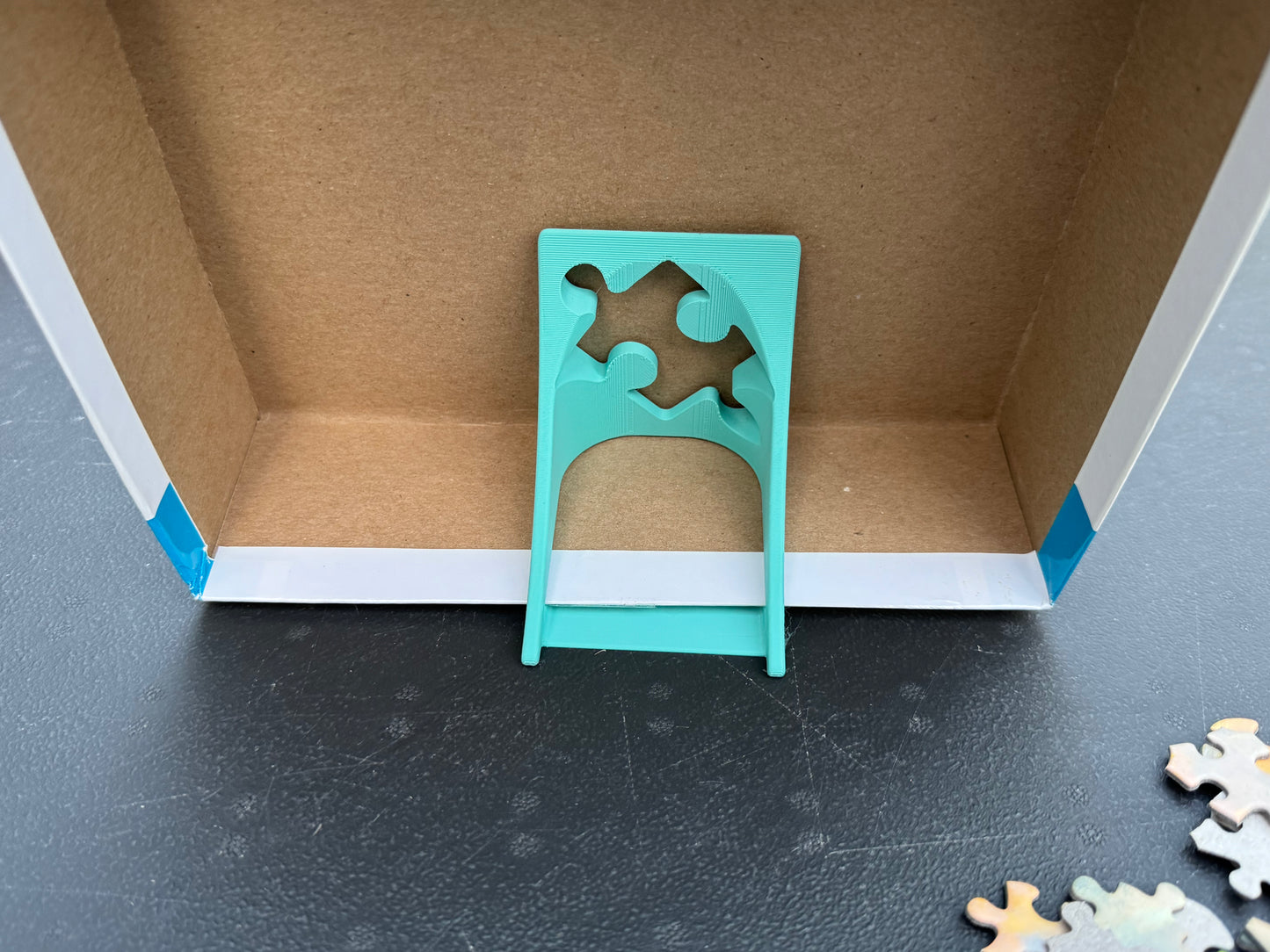 Puzzle box holder